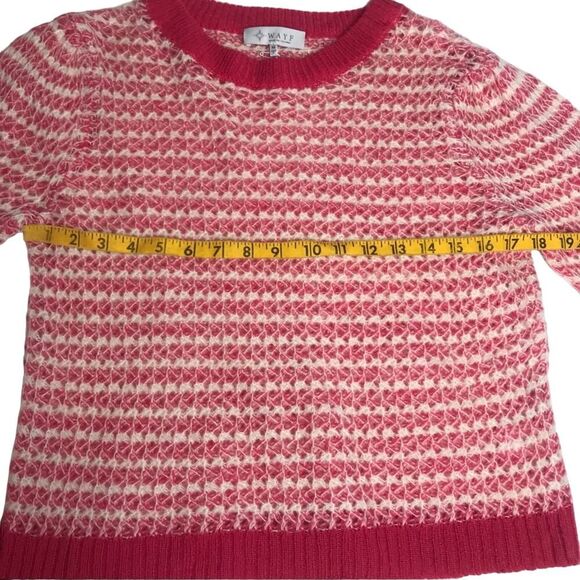 Wayf Striped Sweater Pink White Size Medium - Picture 8 of 10